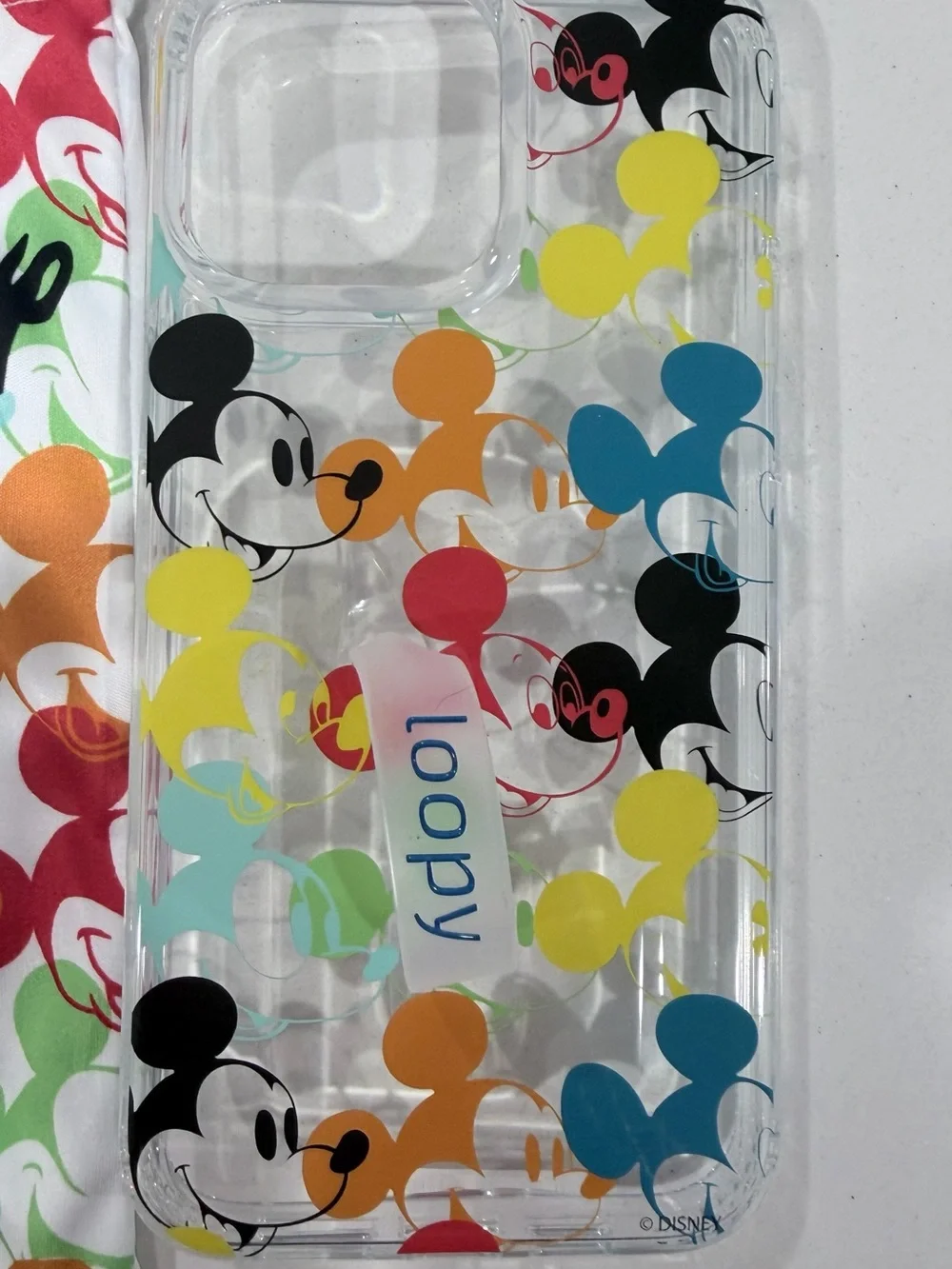 Loopy Case Disney Mickey Multicolor Clear Phone Case - iPhone 15 pro max